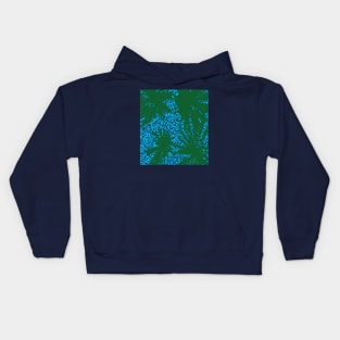 Palm Trees Blue Sky Abstract Background Silhouette Art Kids Hoodie